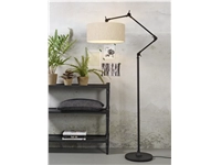 Een Vloerlamp ijzer stof Amsterdam h.190cm kap 47x23cm l.linnen koop je bij Meubels and More