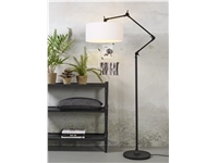 Een Vloerlamp ijzer stof Amsterdam h.190cm kap 47x23cm wit koop je bij Meubels and More