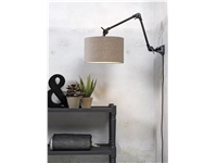 Een Wandlamp ijzer stof Amsterdam h.60cm kap 32x20cm d.linnen M koop je bij Meubels and More