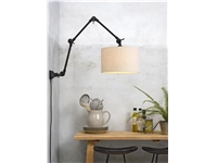 Een Wand- hanglamp ijzer stof Amsterdam h.85cm kap 32x20cm l.linnen L koop je bij Meubels and More