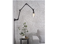 Een Wand- hanglamp ijzer glas Amsterdam h.85cm kap dia.16.5xh.15cm transparant L koop je bij Meubels and More