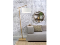 Een Vloerlamp Andes bamboe h.176cm kap 47x23cm eco linnen wit koop je bij Meubels and More