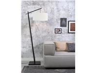 Een Vloerlamp Andes bamboe zw h.176cm kap 47x23cm ecolin wit koop je bij Meubels and More