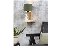 Een Wandlamp Andes bamboe nat plank kap 18x15cm ecolin gr.forest koop je bij Meubels and More