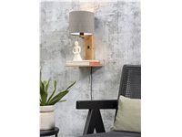 Een Wandlamp Andes bamboe nat plank kap 18x15cm ecolin donker koop je bij Meubels and More