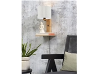 Een Wandlamp Andes bamboe nat plank kap 18x15cm ecolin licht koop je bij Meubels and More