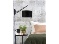 Een Wandlamp Andes bamboe zwart kap 32x20cm ecolin zw..S koop je bij Meubels and More