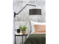 Een Wandlamp Andes bamboe zw. kap 47x23cm ecolin d.grijs L koop je bij Meubels and More