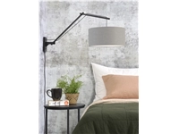 Een Wandlamp Andes bamboe zw. kap 47x23cm ecolin l.grijs L koop je bij Meubels and More