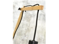 Een Wandlamp Andes bamboe nat. kap 33x20cm ecolin d.grijs L koop je bij Meubels and More