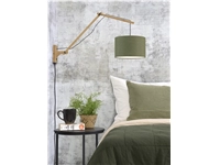 Een Wandlamp Andes bamboe nat. kap 33x20cm ecolin gr.forest L koop je bij Meubels and More