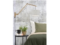 Een Wandlamp Andes bamboe nat. kap 33x20cm ecolin licht L koop je bij Meubels and More