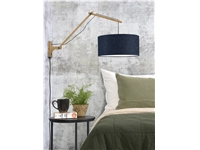 Een Wandlamp Andes bamboe nat. kap 47x23cm ecolin bl.denim L koop je bij Meubels and More