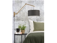 Een Wandlamp Andes bamboe nat. kap 47x23cm ecolin d.grijs L koop je bij Meubels and More