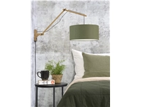 Een Wandlamp Andes bamboe nat. kap 47x23cm ecolin gr.forest L koop je bij Meubels and More