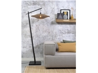 Een Vloerlamp Bali bamboe zw h.176cm kap 60x15cm zw. nat M koop je bij Meubels and More