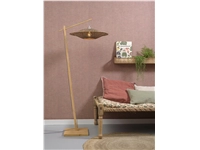 Een Vloerlamp Bali bamboe nat h.176cm kap dia.60x15cm naturel zwart M koop je bij Meubels and More