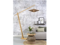 Een Vloerlamp Bali bamboe nat h.207cm kap 60x15cm zw. nat L koop je bij Meubels and More