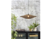 Een Hanglamp Bali bamboe horiz 87x20cm zwart naturel L koop je bij Meubels and More