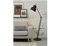 Een Vloerlamp ijzer Belfast h.165cm kap h.27x25cm mat zwart koop je bij Meubels and More