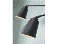 Een Wandlamp ijzer Bremen 2-arm h.45xl.130cm kap 18x15cm zwart koop je bij Meubels and More