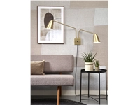 Een Wandlamp ijzer Bremen 2-arm h.45xl.130cm kap 18x15cm goud koop je bij Meubels and More