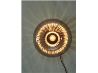 Een Wandlamp glas Brussels rond dia.27x14cm antraciet koop je bij Meubels and More