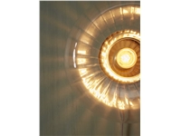 Een Wandlamp glas Brussels rond dia.27x14cm goud transparant koop je bij Meubels and More