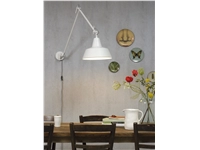 Een Wandlamp ijzer Chicago h.80cm l.60-130cm kap dia.36xh.24cm mat wit koop je bij Meubels and More