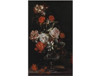 Een Wanddecoratie Still Life with Flowers by Jacob Campo Weyerman 70x118cm Dibond wit koop je bij Meubels and More