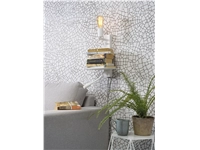 Een Wandlamp ijzer Florence m plank+usb+leeslamp 15000hrs h.38x23x22cm incl dimmer wit koop je bij Meubels and More