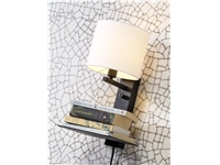 Een Wandlamp ijzer Florence E14 m plank+usb h.42cm incl dimmer kap 18x15cm zwart koop je bij Meubels and More