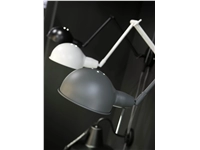 Een Wandlamp ijzer Glasgow h.37cm l.50-80cm kap dia.15xh.9cm mat grijsgroen koop je bij Meubels and More