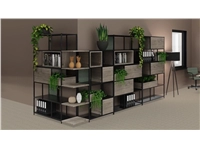 Een plantenbak Flexwall 36.8x18x40cm met 1x open bak hangend tussen de frames koop je bij Meubels and More