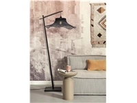 Een Vloerlamp Ibiza L bamboe wavy zw h.176cm kap 65x20cm zwart koop je bij Meubels and More