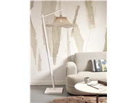 Een Vloerlamp Ibiza L bamboe wavy wit h.176cm kap 65x20cm nat. koop je bij Meubels and More