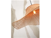 Een Vloerlamp Ibiza L bamboe wavy wit h.176cm kap 65x20cm nat. koop je bij Meubels and More