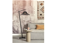 Een Vloerlamp Ibiza S bamboe wavy zw h.150cm kap 50x15cm zwart koop je bij Meubels and More