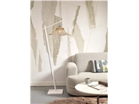 Een Vloerlamp Ibiza S bamboe wavy wit h.150cm kap 50x15cm nat. koop je bij Meubels and More