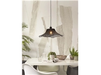 Een Hanglamp Ibiza bamboe wavy dia.50xh.15cm zwart S koop je bij Meubels and More