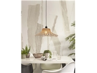 Een Hanglamp Ibiza bamboe wavy dia.50xh.15cm zwart naturel S koop je bij Meubels and More