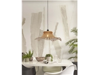 Een Hanglamp Ibiza bamboe wavy dia.65xh.20cm zwart naturel L koop je bij Meubels and More