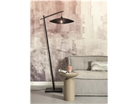 Een Vloerlamp Iguazu L bamboe zw h.176cm kap 55x14cm jute zwart koop je bij Meubels and More