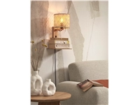 Een Wandlamp Java plank bamboe nat h.65cm kap dia.18xh.15cm nat. koop je bij Meubels and More