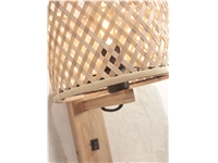 Een Wandlamp Java plank bamboe nat h.65cm kap dia.18xh.15cm nat. koop je bij Meubels and More