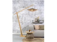 Een Vloerlamp Kalimantan bamboe h.207cm kap horiz.60x15cm zw nat. koop je bij Meubels and More