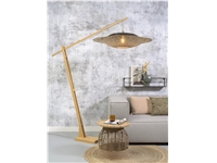 Een Vloerlamp Kalimantan bamboe h.207cm kap horiz.87x20cm zw nat. koop je bij Meubels and More