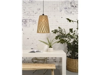 Een Hanglamp Kalimantan bamboe taps dia.34xh.48cm S koop je bij Meubels and More