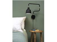 Een Wandlamp ijzer London b.44xh.40cm kap dia.16xh.16cm zwart koop je bij Meubels and More