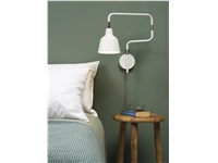 Een Wandlamp ijzer London b.44xh.40cm kap dia.16xh.16cm wit koop je bij Meubels and More